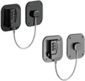 Refrigerator Lock - Heavy Duty Fridge & Freezer Safety Latch for Babies & Toddlers, Easy Install Kitchen Cabinet Lock (Black & Grey 2)