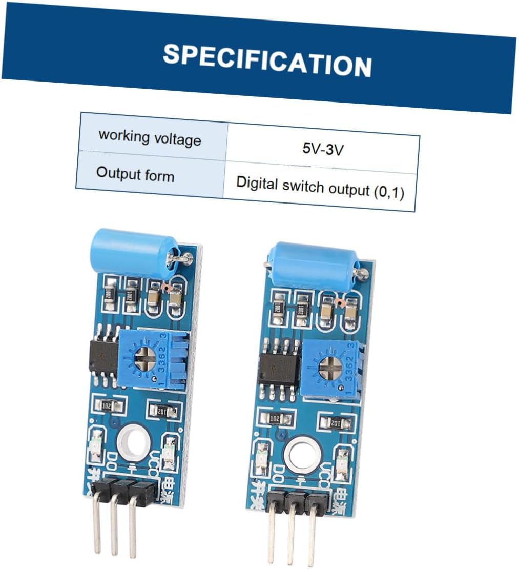 TEHAUX 10pcs Normally Closed Type Sensor Module for Alarm Systems Detection Compatible Microcontrollers for Theft Alarms Earthquake Alerts and Vehicles