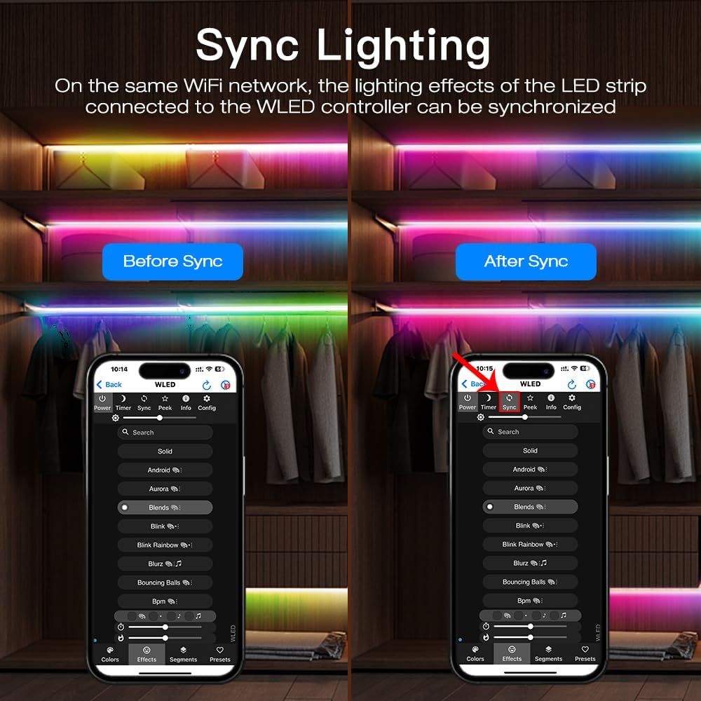 Elite Series ESP32 WLED LED Strip Controller Dynamic Mic Sound Reactive 20A Fuse Level Shifter UART Energy Save Relay for WS2811 WS2812 SK6812 WS2813 WS2815 Addressable RGB IC Strip