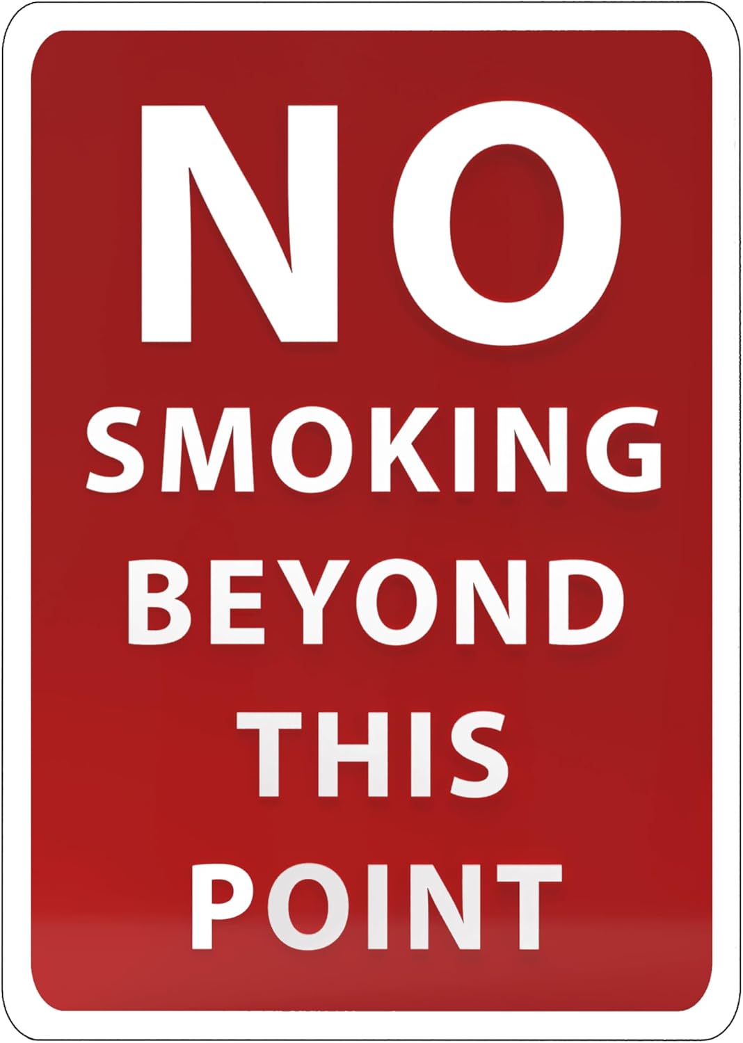 No Smoking Beyond This Point Sign - ADA Compliant Digitally Printed Text Wall Sign - Smoke-Free Area Signs for Offices, Businesses, Hotels & Restaurants - Plastic 7” x 5”
