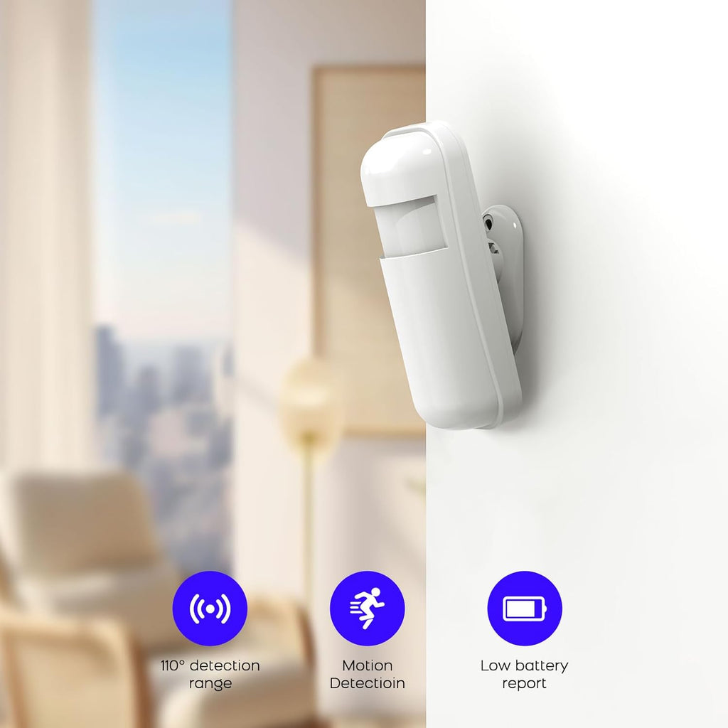 4G Smart Home Security Alarm Kit, Wireless WiFi Home Alarm System with Siren, PIR Motion Sensor, Remote Controls, Window/Door Sensor