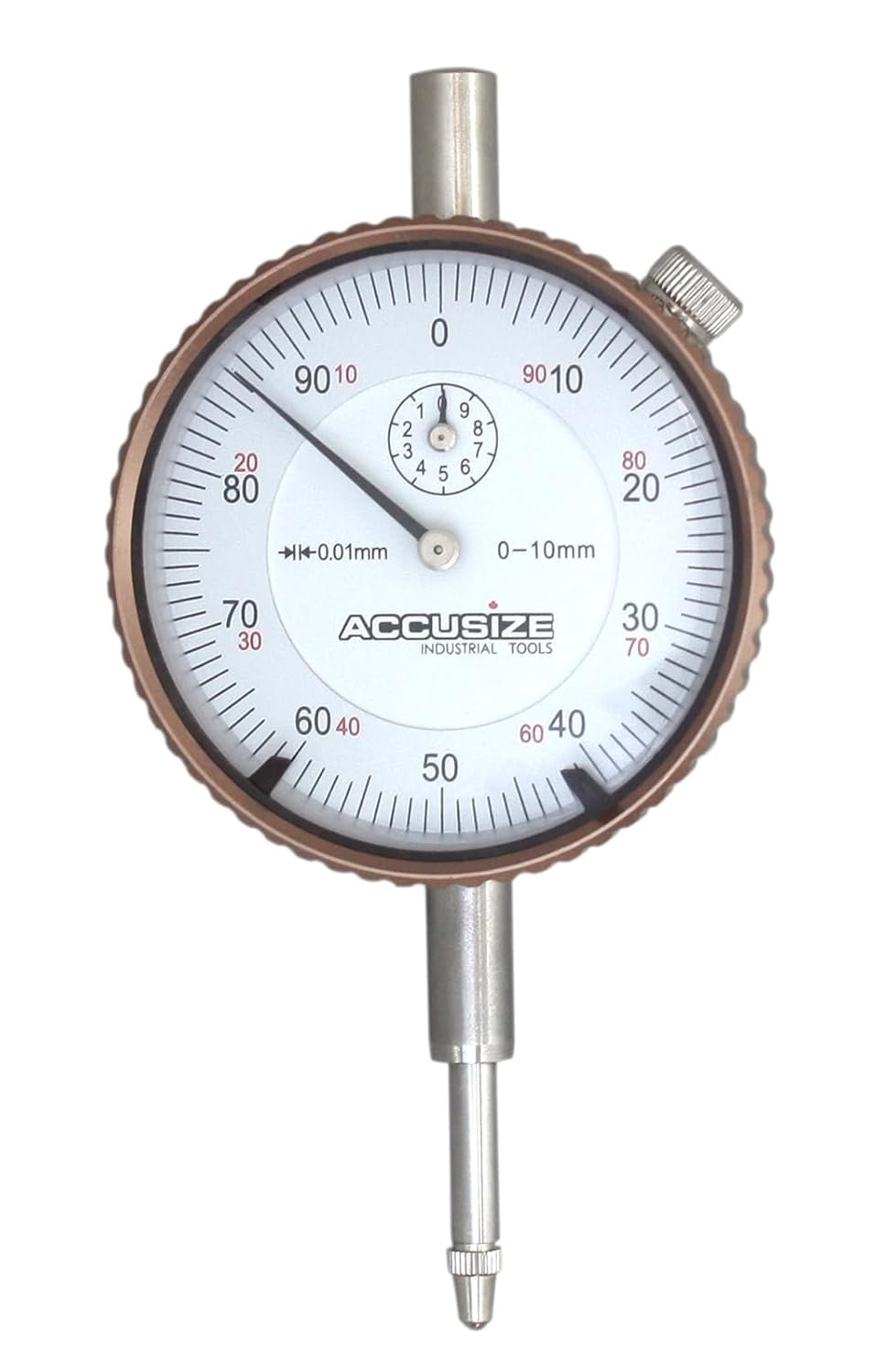 Accusize Industrial Tools 0-10 mm by 0.01 mm Metric Dial Indicators, P900-S001