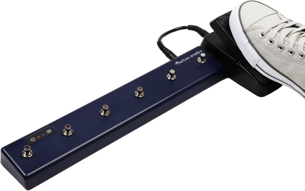 AirTurn BT500S-6 Analog Bluetooth Pedal Page Turner DAW MIDI App Controller (Expression Pedal Not Included)