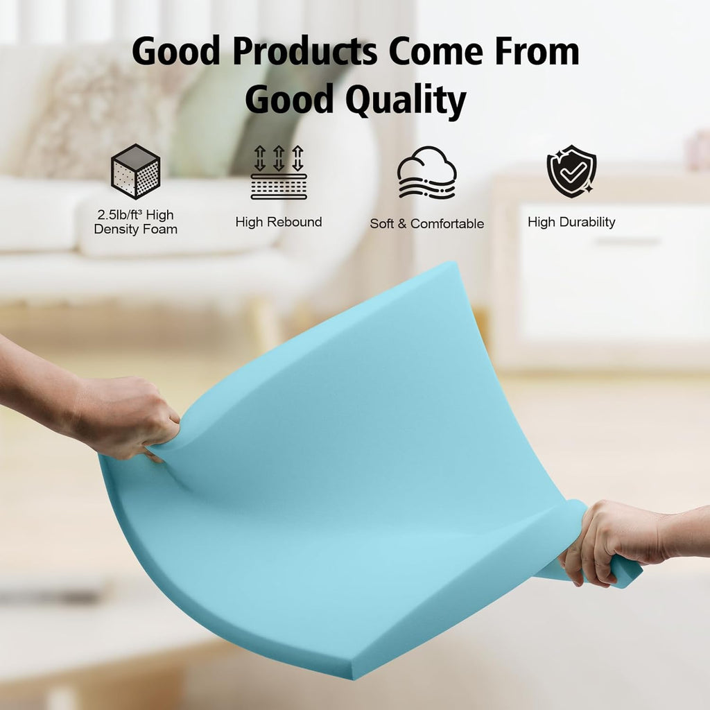 Couch Cushions Support for Sagging Seat -20"X 20"Curved Foam Sofa Cushion Support Board,Blue Couch Supporterfor Under The Cushions,Set of 3