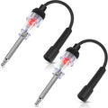 Inline Spark Plug Tester Engine Straight Boot Ignition Tester Light Lawnmower Checker Armature Diagnostic Detector for Automotive Car Internal External Engine(2 Pieces)