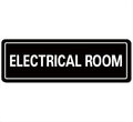 Electrical Room Sign - Premium Durable Acrylic Material, Ultra-strong Self-adhesive, Quick Installation, Suitable for Your Home and Business (9×3 Inches Black).