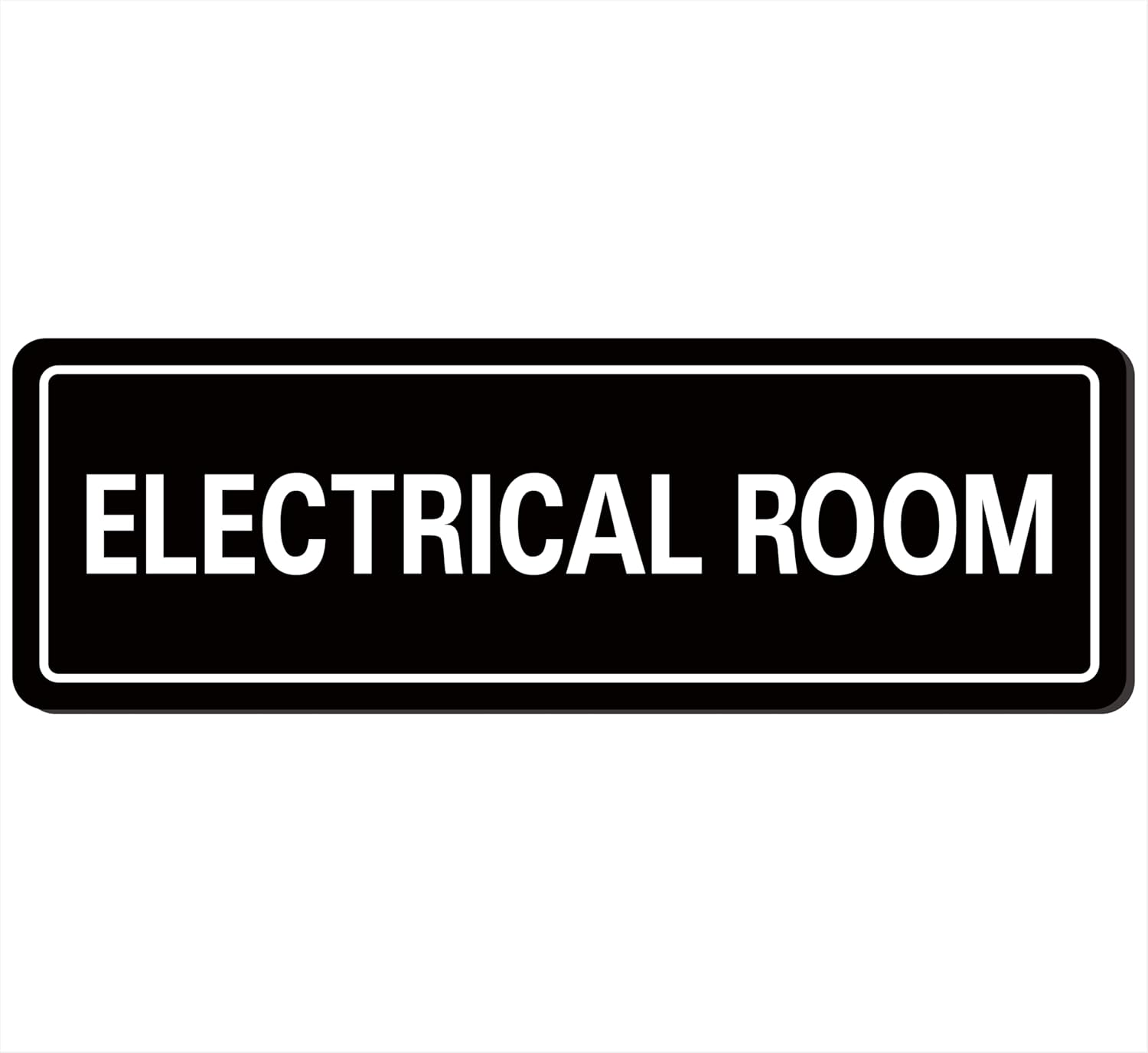 Electrical Room Sign - Premium Durable Acrylic Material, Ultra-strong Self-adhesive, Quick Installation, Suitable for Your Home and Business (9×3 Inches Black).