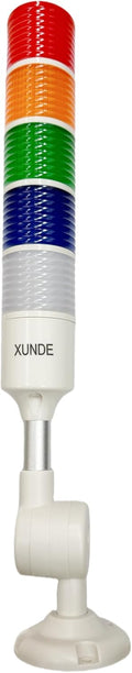LED Warning Lights XUNDE Multi-Layer Industrial Signal Light 5 Colors Alarm Lights Machine Equipment Indicator Lamp 24V DC (5-Layer)
