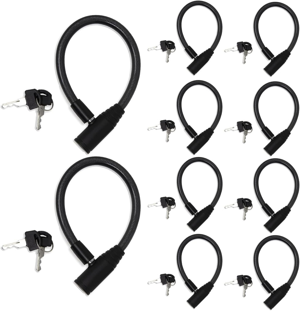 Urban August Child-Proof Refrigerator Lock for Kids & Adults - Lock for French Door Fridge and Cabinet (Small, Black, 10 Pack Keyed Alike)