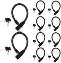 Urban August Child-Proof Refrigerator Lock for Kids & Adults - Lock for French Door Fridge and Cabinet (Small, Black, 10 Pack Keyed Alike)