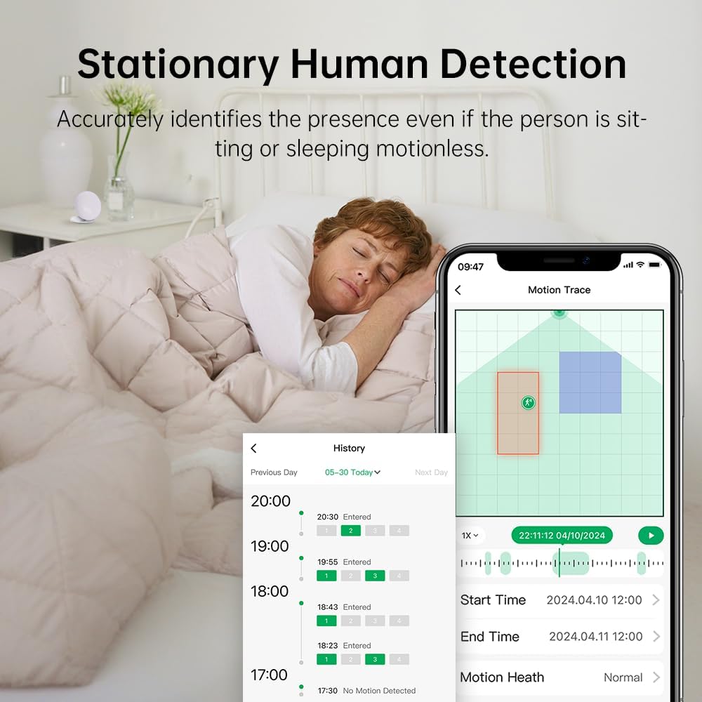 Emotion Max Presence Sensor, 60GHz mmWave Radar WiFi Smart Motion Sensor, IR Blaster, Light Sensor, Motion2MQTT Home Assistant, Compatible with Alexa and Google Home