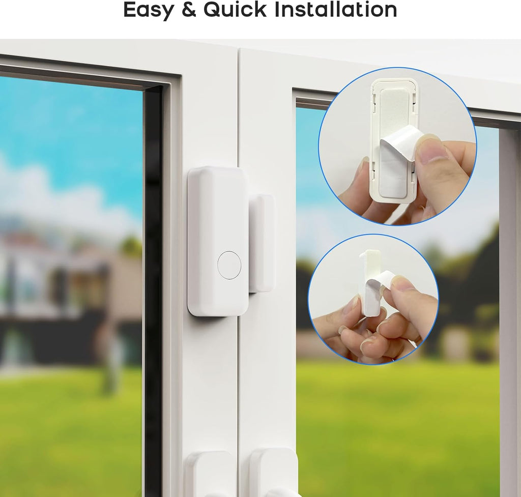 Wireless Home Security Aystem,24Pcs DIY Kit with Door/Window Sensors,Motion Sensors Detectors,SOS Button,Remote,APP Insta Alert Compatible with Alexa,for Smart Life or Tuya APP,NO Monthly Fees