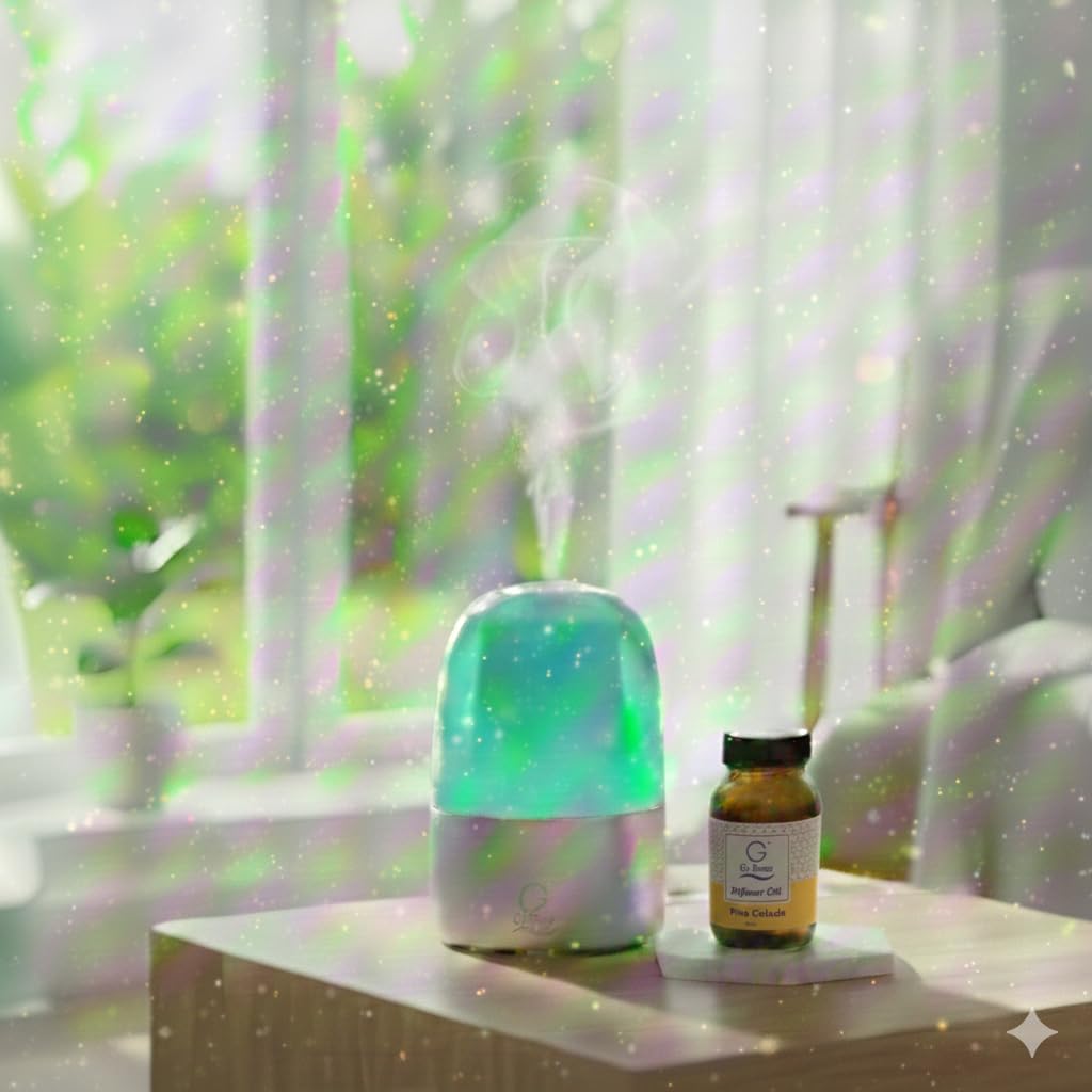 G's Breeze Smart Aroma Diffuser with Refill – Bluetooth & Wi-Fi App Control, LED Lighting, Adjustable Intensity, Long-Lasting Sweet Tropical Fruity Fragrance for Home or Office - Pina Colada