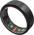 Ring OnePlus - Ultra-Thin Titanium Smart Ring - 7 Days Battery Life - Fitness/SPO₂/Stress/HR/Sleep Skin Temperature Tracker - No App Fee - iOS&Android Compatible (Black,Size 11)