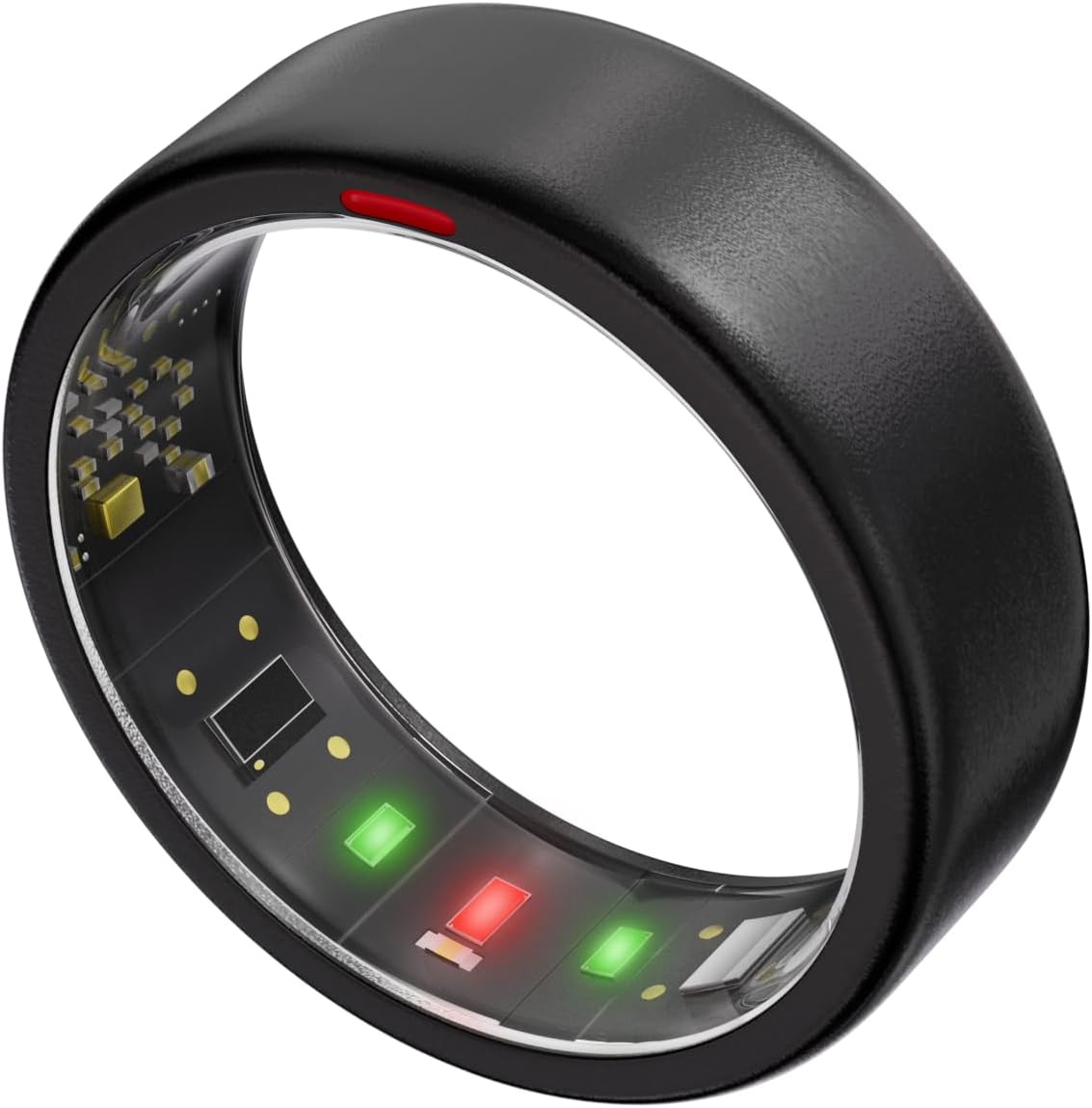 Ring OnePlus - Ultra-Thin Titanium Smart Ring - 7 Days Battery Life - Fitness/SPO₂/Stress/HR/Sleep Skin Temperature Tracker - No App Fee - iOS&Android Compatible (Black,Size 11)
