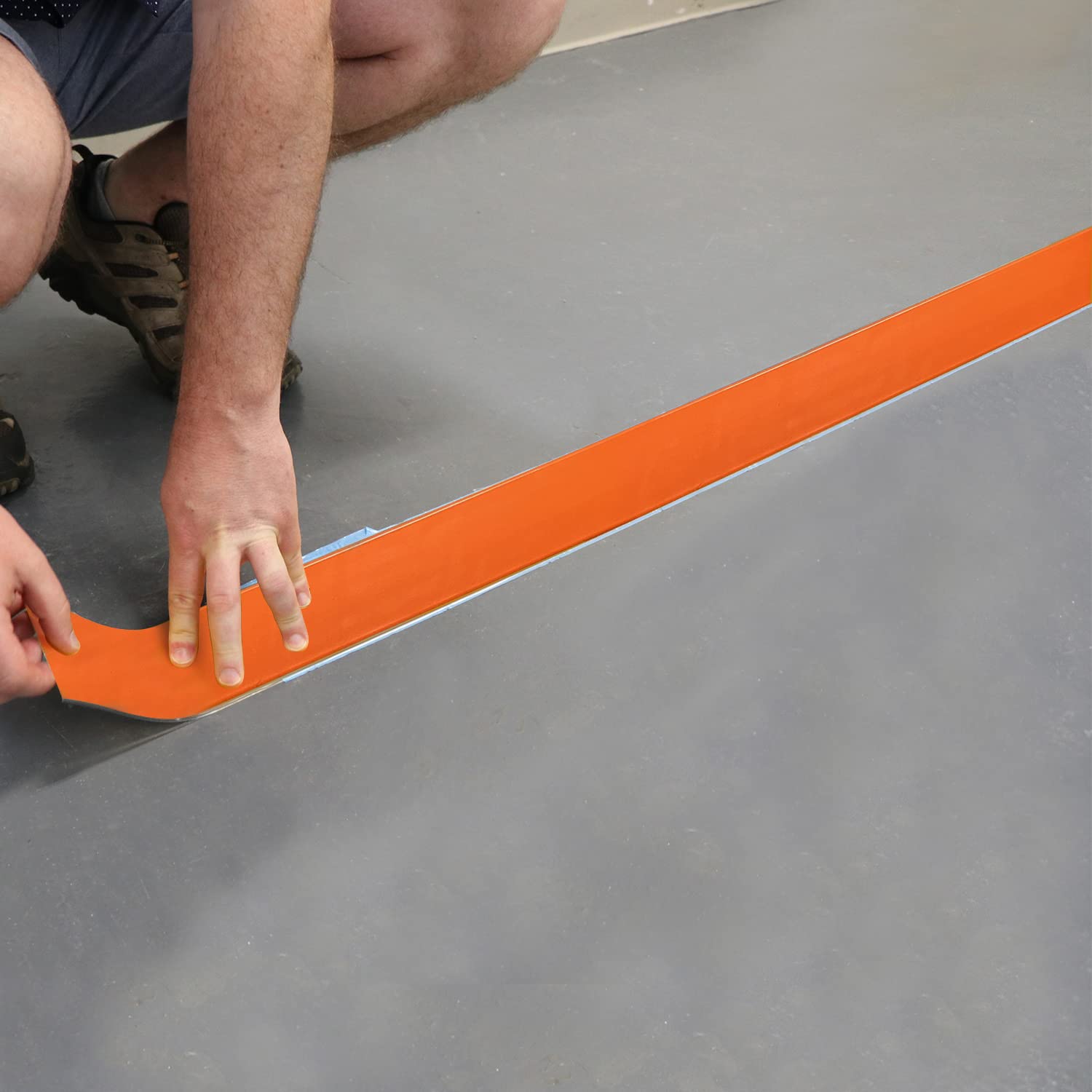 SmartSign Orange 2 inch x 100 feet Floor Marking Tape, 32 mil Vinyl Floor Tape, Superior Mark Industrial Use Safety Tape with Beveled Edges, Strong Adhesive, for Gym/Warehouse/Courts