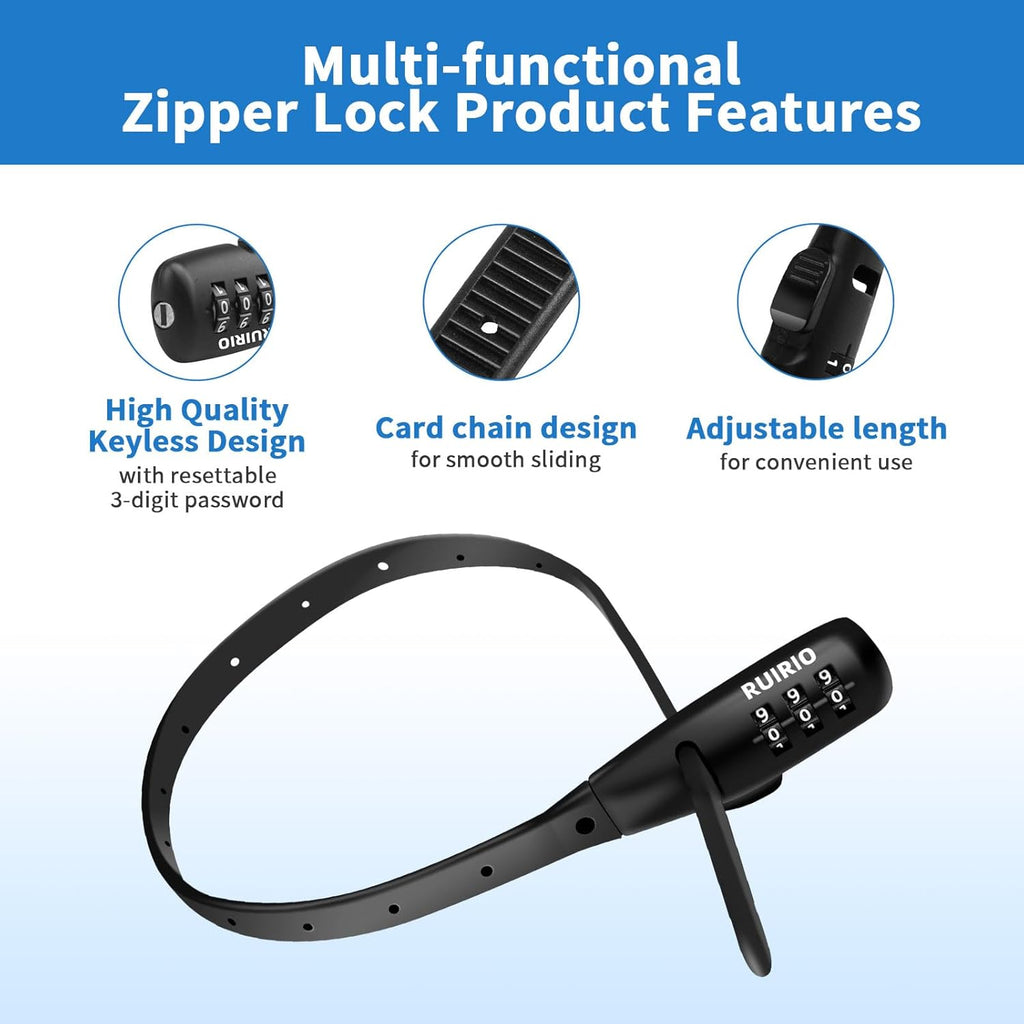 Zip Tie Lock Adjustable Cable Lock for Kids Bike, Fridge, Scooter, Bike Rack, Cabinets, Drawers, Gates, Fences, Helmet,Toolboxes, Lightweight Bicycle Lock, 2 Pack (Black)