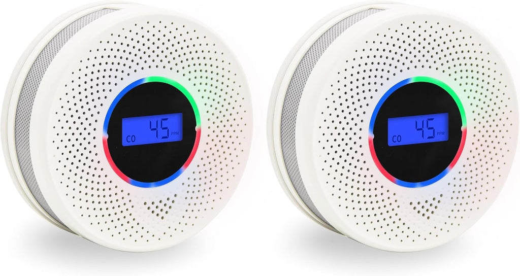 Kesy Upgraded Smoke and Carbon Monoxide Detector 10-Year Lifespan, Dual Sensor Smoke Alarm & Carbon Monoxide Detector (2 Pack)