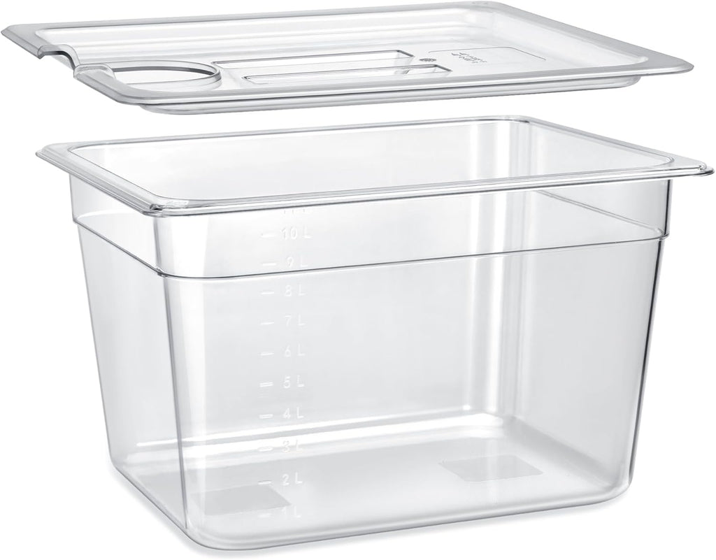 HOMENOTE Sous Vide Container 12 Quart With Lid,BPA Free Complete Accessories For Anova and Most Sous Vide Cookers,Anova Container Kit