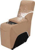 Easy-Going 100% Waterproof Recliner Console Cover, Stretch Middle Console Couch Covers for Reclining Sofas, Sectional L-Shape Furniture Protector for Kids & Pets, 1 Console Cover, Camel