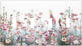 Colorful Flowers Pink Floral Watercolor Plant Light Switch Covers Quad Toggle Electrical Faceplate 4 Gang Wall Plate Decorative Switch Plates for Bed Room Living Room Decor