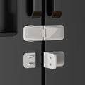 2 Pack Cabinet Locks Baby Proofing, QYESWHSR Fridge Locks for Kids with 3M Adhesive Pad, Child Proof Cabinet Locks French Door Refrigerator Freezer Lock RV Refrigerator, Oven Lock Easy Use (White)