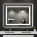 39x31 LED Bathroom Mirror with Front and Backlight, Dimmable Lighted Bathroom Vanity Mirror with Anti-Fog, Memory Function,Tempered Glass(Horizontal/Vertical)