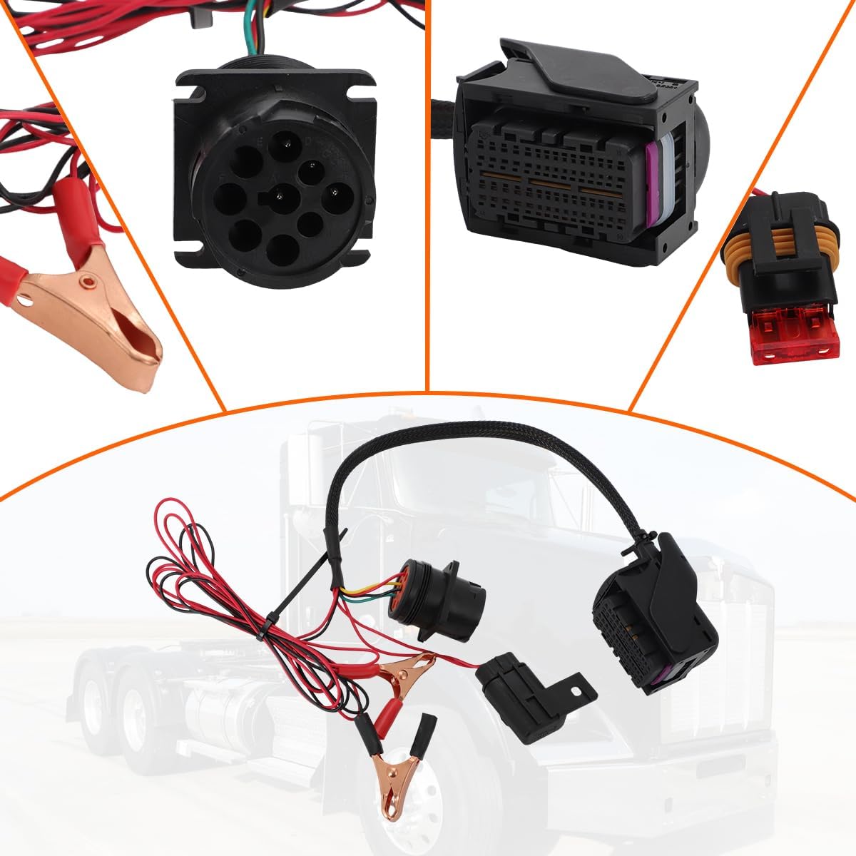 for Paccar MX13 EPA21 ECM Diagnostic Cable, Professional Heavy Duty Truck Engine Diagnostic Tool, Plug & Play Fault Testing Cable for Paccar MX13 Engines