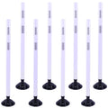 OrangeStar 8 Pack Delineator Post 48" White Traffic Delineator Cones with Fixable Base for Road Safety, Parking Lots