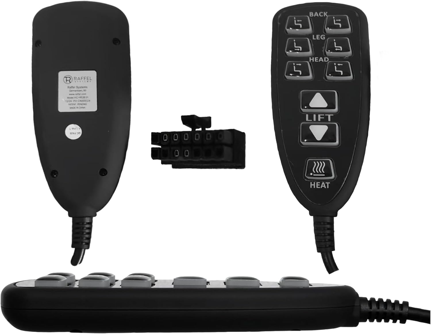 Recliner Remote Replacement Lift Chair for Raffel Systems HC HR3B 01 Hand Control with 9 Buttons and Junction Box Combo Replacement