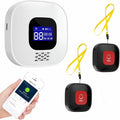 Wireless Caregiver Pager with Smart Call System & Call Buttons for Elderly Monitoring, Life Alert System for Seniors, 2 SOS Panic Button 1 Receiver