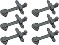 Renovators Supply Black Wrought Iron Gate Flip Latch Decorative Antique Heart Style Medium to Light Duty 4" Tall Flip Door Locks Rust Resistant Powder Coated Latches with Mounting Hardware Pack of 6