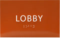 6" X4" Lobby Sign - Tactile Graphics Grade 2 Braille Text Reception Area Sign| Utility ADA Compliant Wall Mount Plastic Signs For Hospital, Offices, Businesses & Apartments