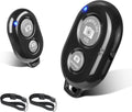 2 Pack Wireless Camera Remote Control - Wireless Remote for iPhone & Android Phones iPad iPod Tablet, Clicker for Photos & Videos, Wrist Strap Included