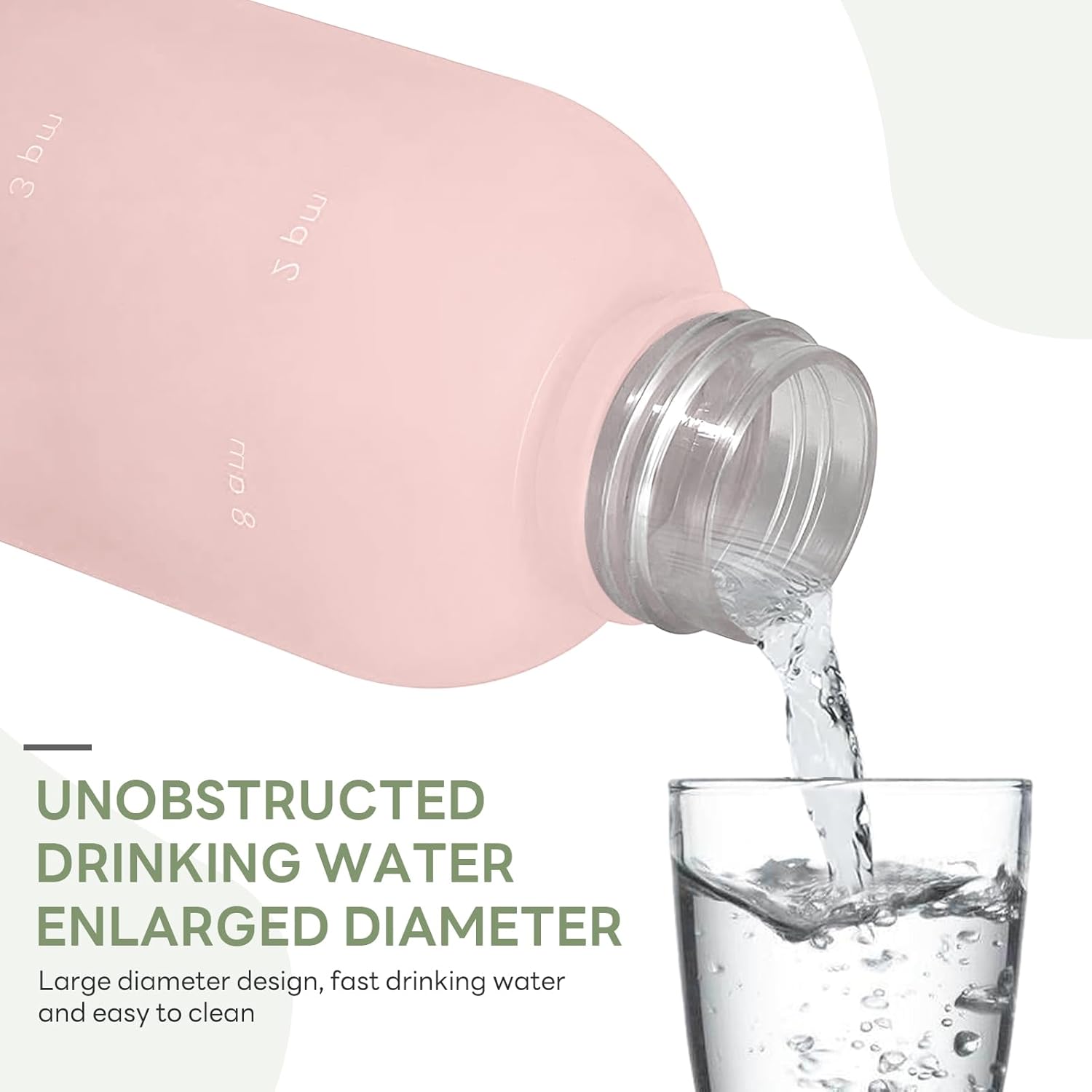 1L（33 oz） daily tracking schedule time hours reminder motivational day goals hydration capacity measured marker tracker plastic wide mouth measurements water bottle