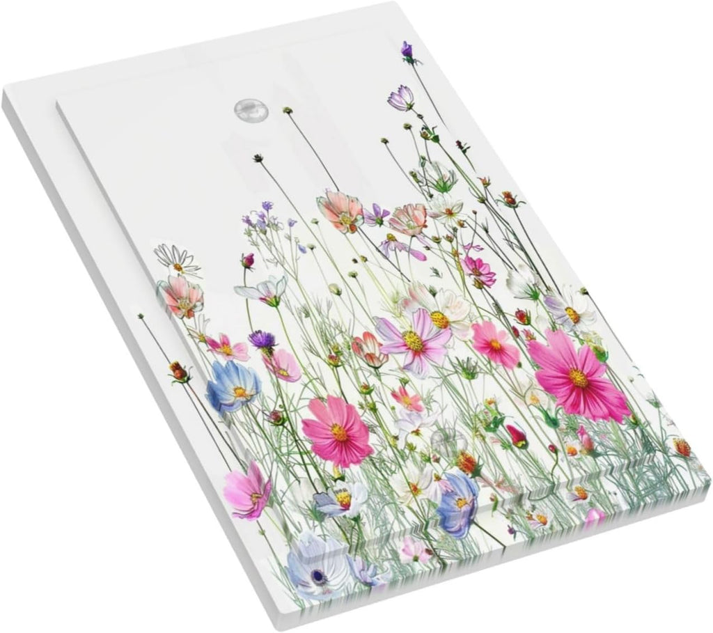 Light Switch Cover Plate Boho Colorful Flowering Plant Wild Flower 1 Gang No Device Blank Electrical Wall Plates Faceplate Decorative Switch Plate For Bed Room Living Room Decor
