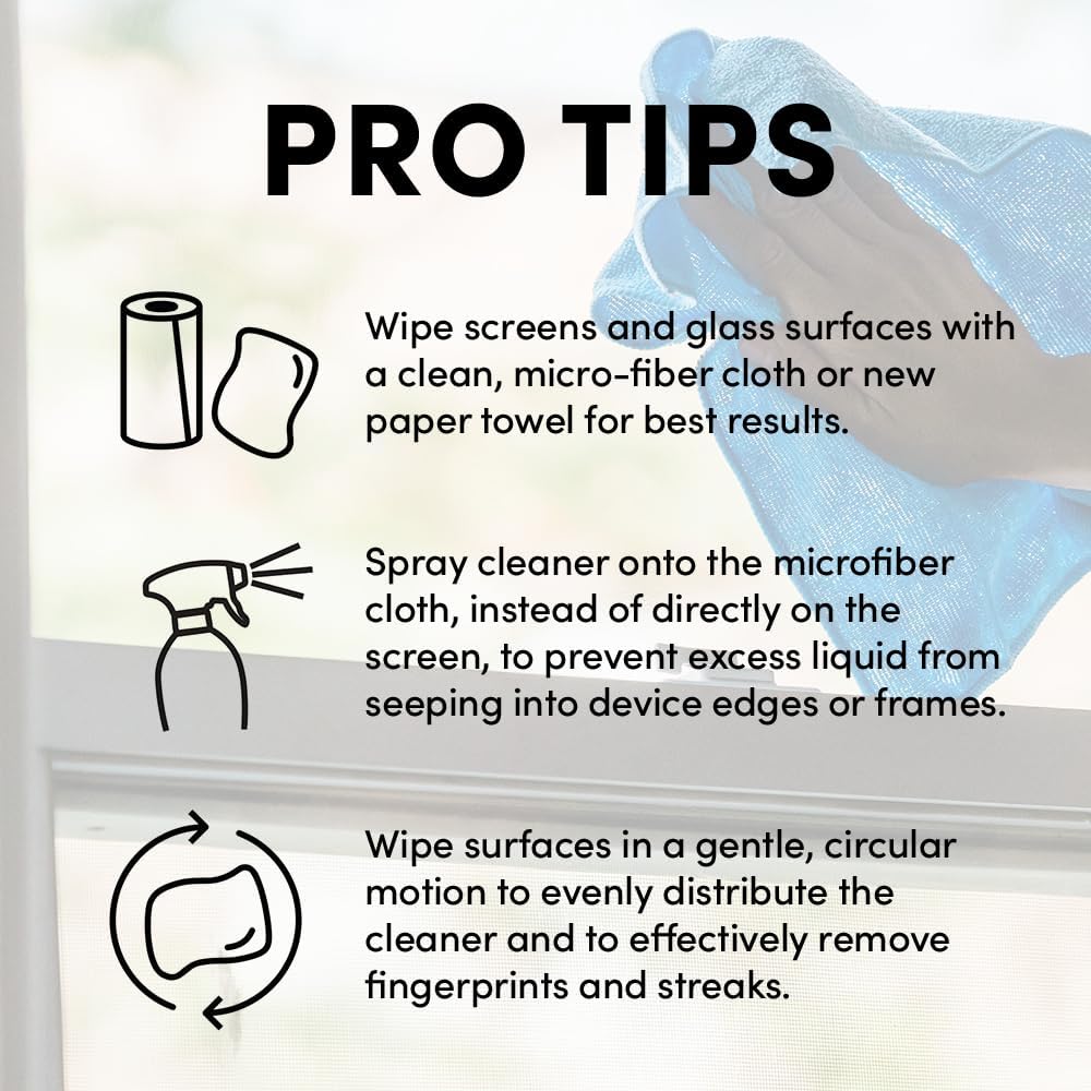 Clean Revolution Pro Digital Screen and Glass Cleaner, Spray and Wipe TV Screens, Computers, Mirrors and Windows: Non-Toxic, No Harsh Chemicals or Odors.Unscented, 128 oz (Pack of 1) - Made in USA