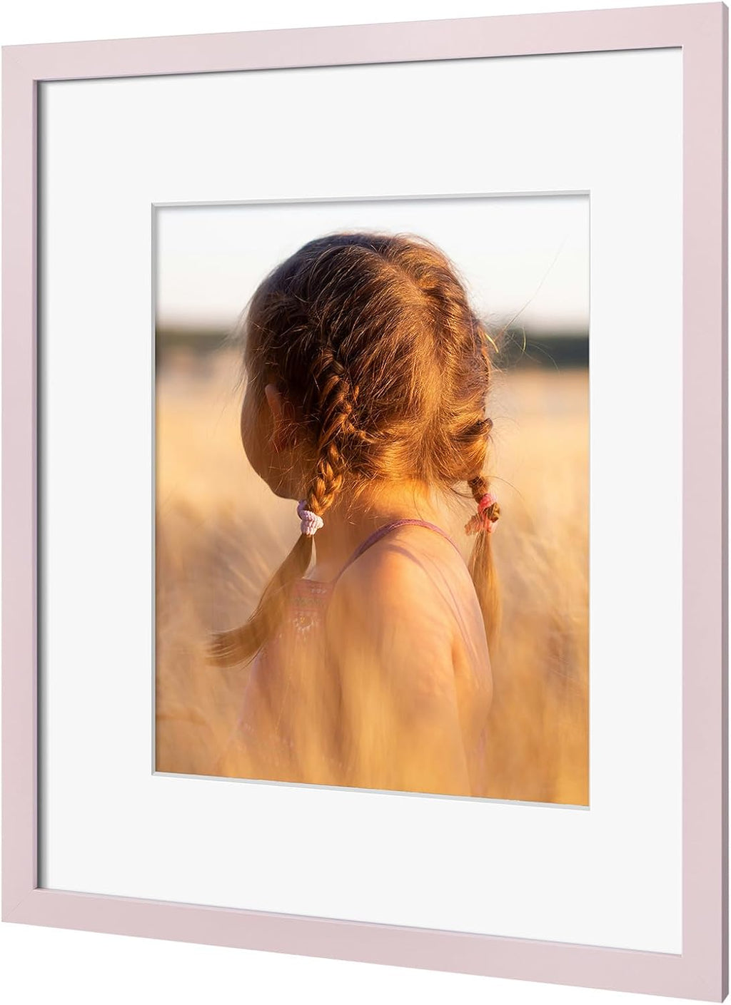 Golden State Art, 16X20 Picture Frame with Mat for 11X14 - High Definition Glass Wall Mounting Horizontal Vertical Display (Pink, 2 Pack)