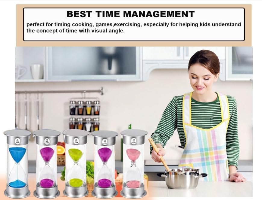 SuLiao 3 Minute Hourglass Timer Sand Clock: Unbreakable Pink Sand Watch 3 Min, Colorful Plastic Hour Glass Sandglass for Games, Classroom, Kitchen, Decoration