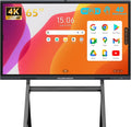 65" Smart Board Google EDLA-Certified 4K Interactive Whiteboard SmartBoard for Classroom & Office, Android 14 Touchscreen with 13MP AI Camera Win 11 Pro 8G RAM+256G ROM, 40-Points, Wall Mount