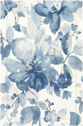 Light Switch Cover Plate Blue Watercolor Floral 1 Gang No Device Blank Electrical Wall Plates Faceplate Decorative Switch Plate for Bedroom Bathroom Decor