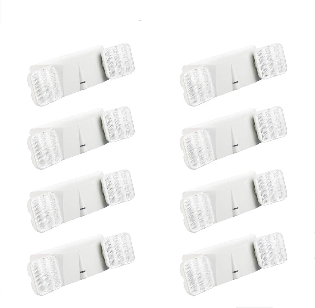 SPECTSUN 8 Pack LED Exit Emergency Light Combo with Battery Backup-US Standard Commercial Corded Emergency Exit Sign Lights for Home Power Failure,UL 924 Certified,Emergency Flash Lights