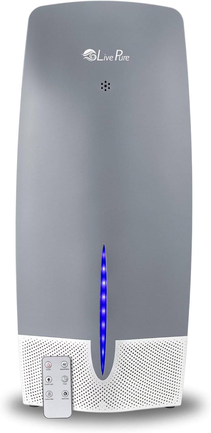 LivePure Air Purifier w/Granular Carbon Insert, LP470THP-GRA, Graphite