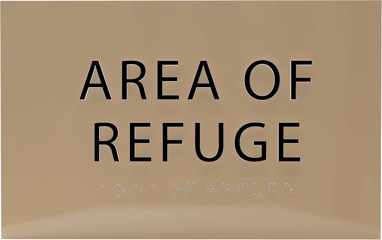 6" X4" Area of Refuge Sign - ADA Compliant Tactile Graphics Grade 2 Braille Text | Wall Mount Plastic Signs for Shopping Malls, Offices, Hotels, Schools, Apartments & Restaurants