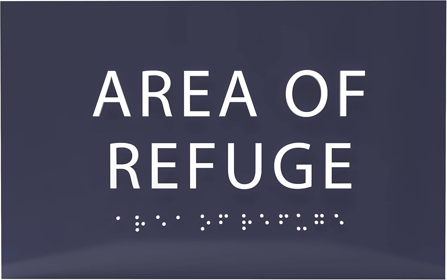 6" X4" Area of Refuge Sign - ADA Compliant Tactile Graphics Grade 2 Braille Text | Wall Mount Plastic Signs for Shopping Malls, Offices, Hotels, Schools, Apartments & Restaurants