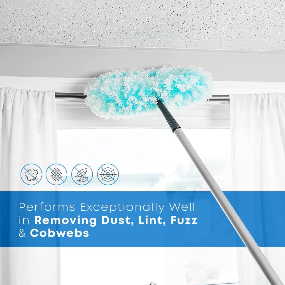 Fuller Brush Fuzzy Fan Duster – Dust & Clean Ceiling Fans, Walls, Woodwork – Polystatic & Microfiber Grabs & Holds Dust, Lint, Cobwebs & Dirt - Fan Duster Head Only (Pink)