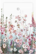 Colorful Flowers Pink Floral Watercolor Plant Light Switch Cover Plate 1 Gang No Device Blank Electrical Wall Plates Faceplate Decorative Switch Plate for Bed Room Living Room Decor
