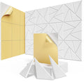 8 Pack Acoustic Panels with Self-Adhesive, 12"X 12"X 0.4"Sound Proof Foam Panels, Sound Panels High Density, Soundproof Wall Panels for Home Studio Office-White