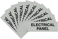 All Quality Basic Electrical Panel Sign - Fire Regulation Safety Compliance Sign - Lt Gray - Large (10 Pack)