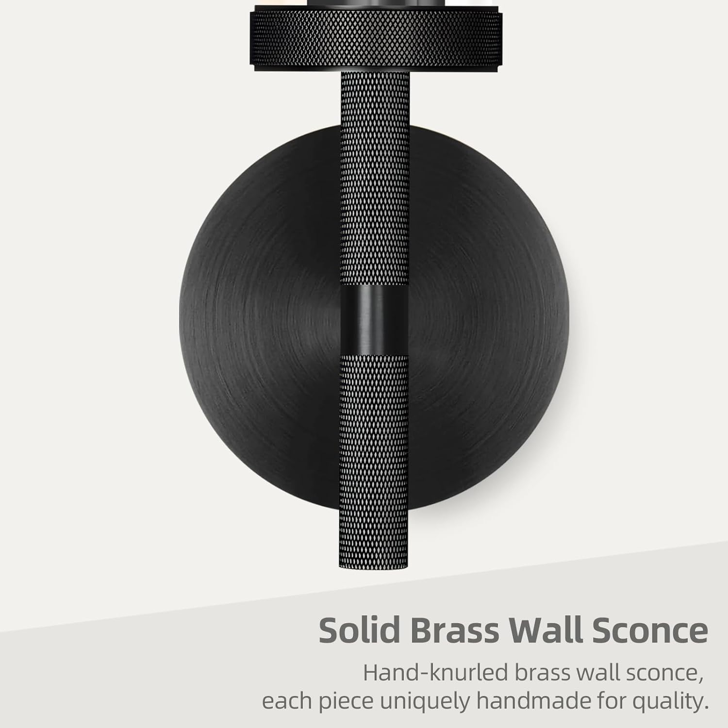 Modern Black Hardwired Wall Sconces 2 Pack, 21'' Knurled Bathroom Wall Sconce, Indoor Wall Sconce,Copper and Glass Vanity Light, for Living, Bedroom, Hallway, Staircases, Include Bulbs